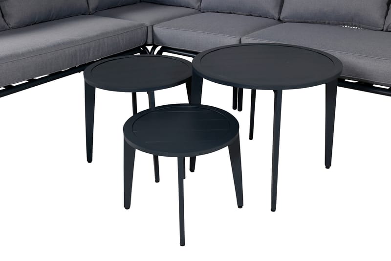 Roxo HörnLoungegrupp Utomhus med Dynor - Svart - Utemöbler - Utegrupp - Loungegrupp