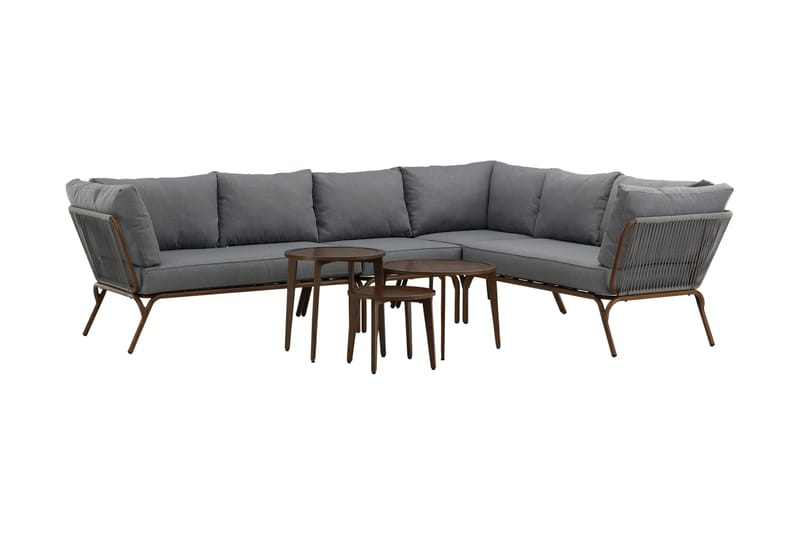 Roxo Hörnsoffa Brun - Venture Home - Utemöbler - Utegrupp - Loungegrupp