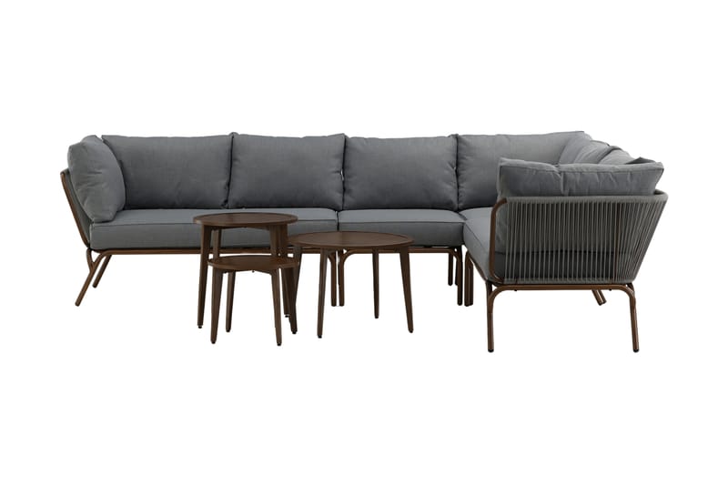 Roxo Hörnsoffa Utomhus - Brun - Utemöbler - Utegrupp - Loungegrupp