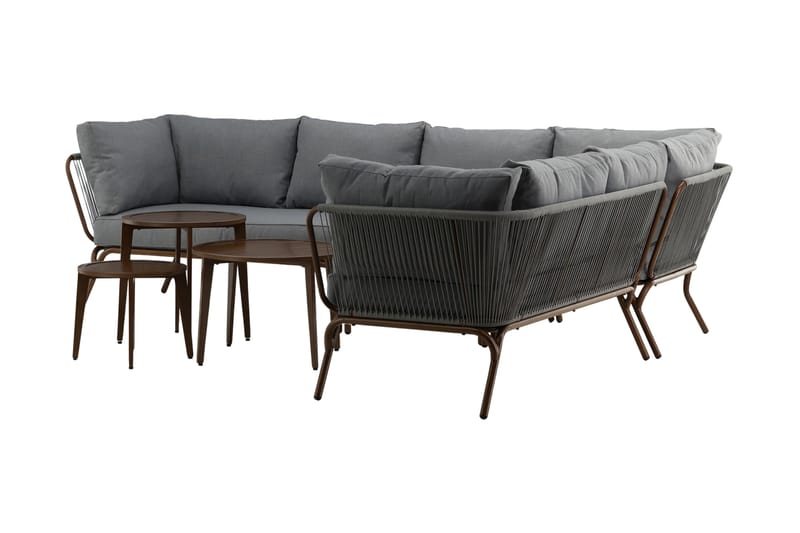 Roxo Hörnsoffa Utomhus - Brun - Utemöbler - Utegrupp - Loungegrupp