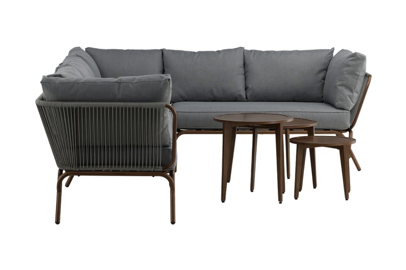 Roxo Hörnsoffa Utomhus - Brun - Utemöbler - Utegrupp - Loungegrupp