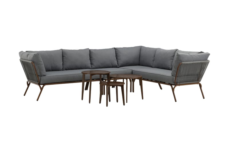 Roxo Hörnsoffa Utomhus - Brun - Utemöbler - Utegrupp - Loungegrupp