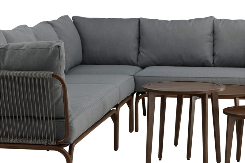 Roxo Hörnsoffa Utomhus - Brun - Utemöbler - Utegrupp - Loungegrupp