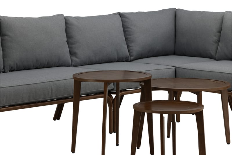 Roxo Hörnsoffa Utomhus - Brun - Utemöbler - Utegrupp - Loungegrupp