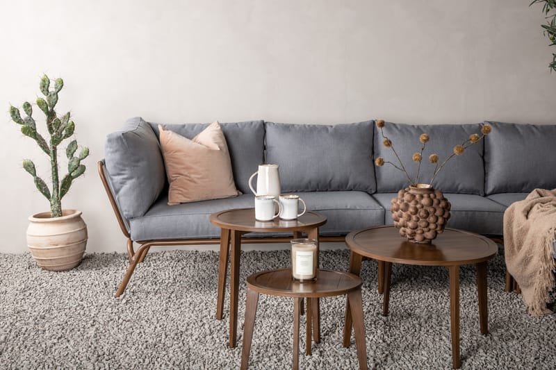 Roxo Hörnsoffa Utomhus - Brun - Utemöbler - Utegrupp - Loungegrupp