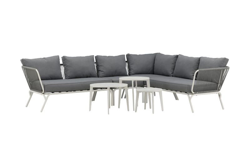 ROXO Hörnsoffa Utomhus Vit - Venture Home - Utemöbler - Utegrupp - Loungegrupp