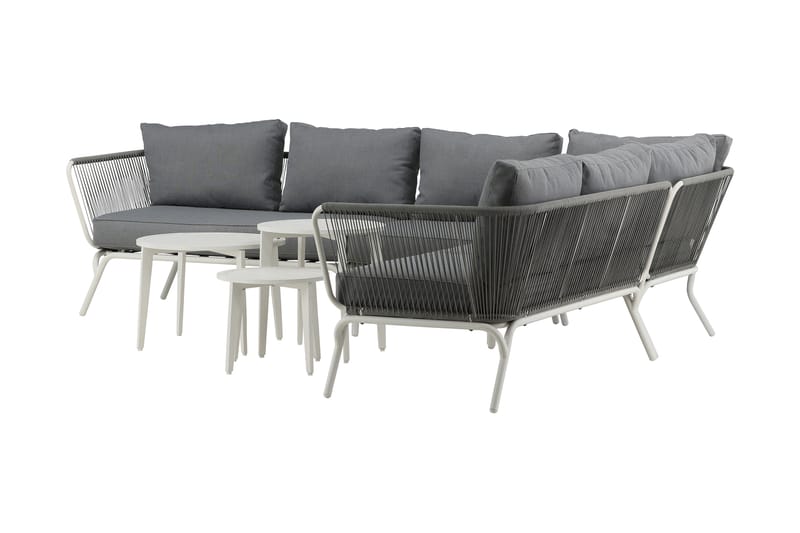 ROXO Hörnsoffa Utomhus Vit - Venture Home - Utemöbler - Utegrupp - Loungegrupp