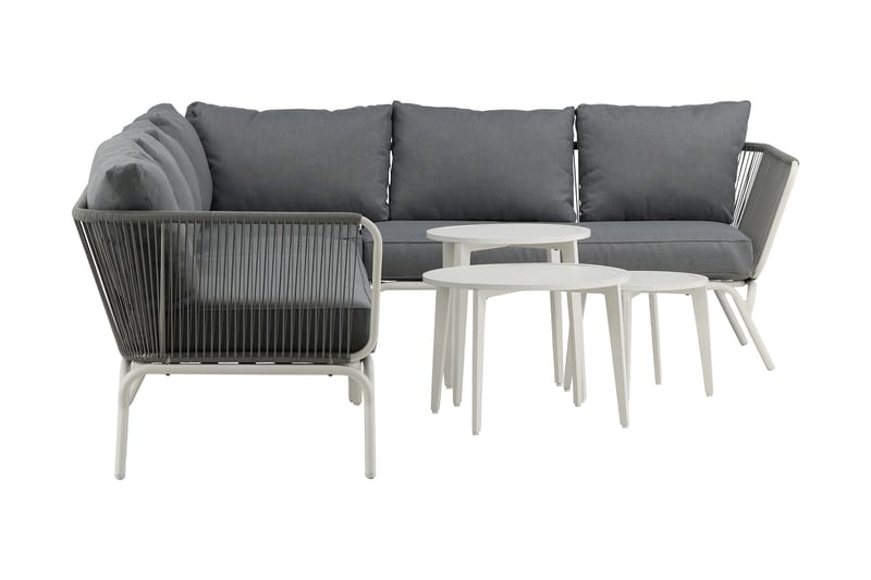 ROXO Hörnsoffa Utomhus Vit - Venture Home - Utemöbler - Utegrupp - Loungegrupp
