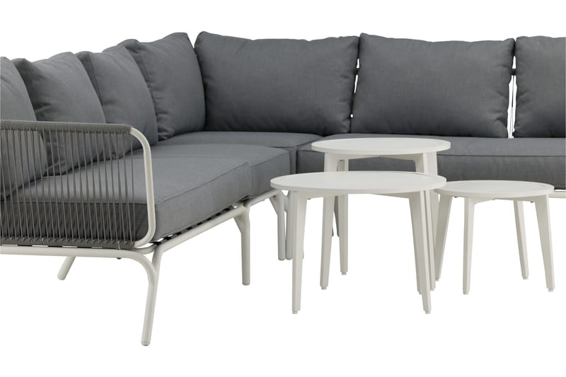 ROXO Hörnsoffa Utomhus Vit - Venture Home - Utemöbler - Utegrupp - Loungegrupp