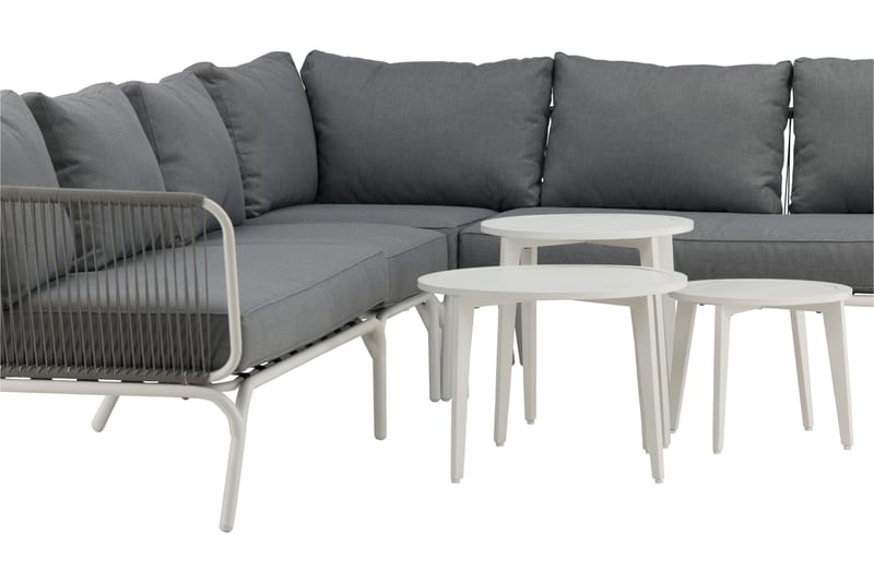 ROXO Hörnsoffa Utomhus Vit - Venture Home - Utemöbler - Utegrupp - Loungegrupp