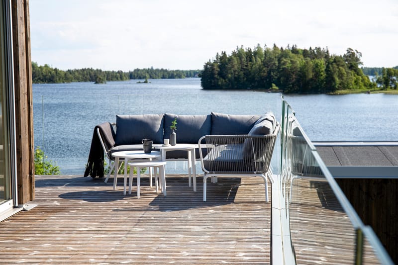 ROXO Hörnsoffa Utomhus Vit - Venture Home - Utemöbler - Utegrupp - Loungegrupp