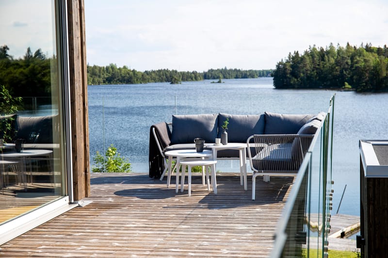 ROXO Hörnsoffa Utomhus Vit - Venture Home - Utemöbler - Utegrupp - Loungegrupp