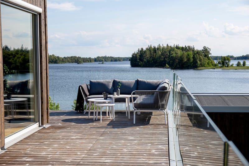 ROXO Hörnsoffa Utomhus Vit - Venture Home - Utemöbler - Utegrupp - Loungegrupp