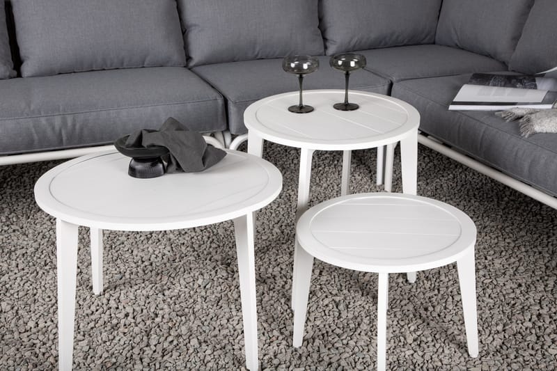ROXO Hörnsoffa Utomhus Vit - Venture Home - Utemöbler - Utegrupp - Loungegrupp