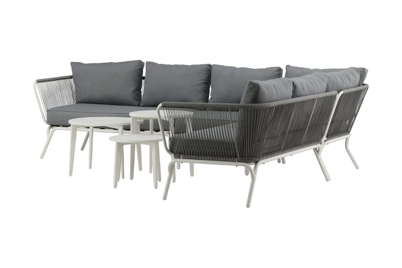 Roxo Hörnsoffa Vit - Venture Home - Utemöbler - Utegrupp - Loungegrupp