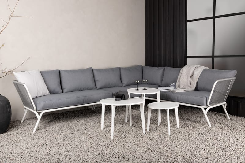 Roxo Hörnsoffa Vit - Venture Home - Utemöbler - Utegrupp - Loungegrupp