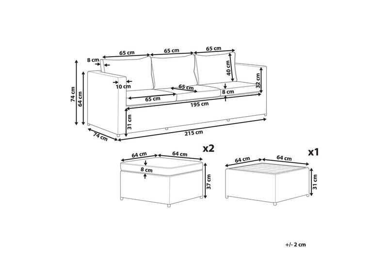 Loungegrupp Sabbia - Utemöbler - Utegrupp - Loungegrupp
