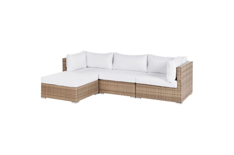 Loungegrupp Sano Natur/vit, Högervänd - Natur/vit, Högervänd - Utemöbler - Utegrupp - Loungegrupp