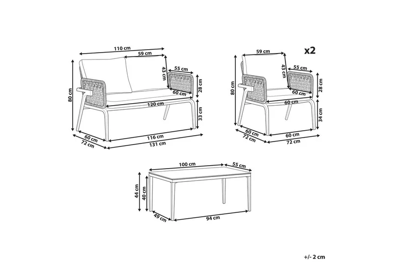 Loungegrupp Sciacca - Utemöbler - Utegrupp - Loungegrupp