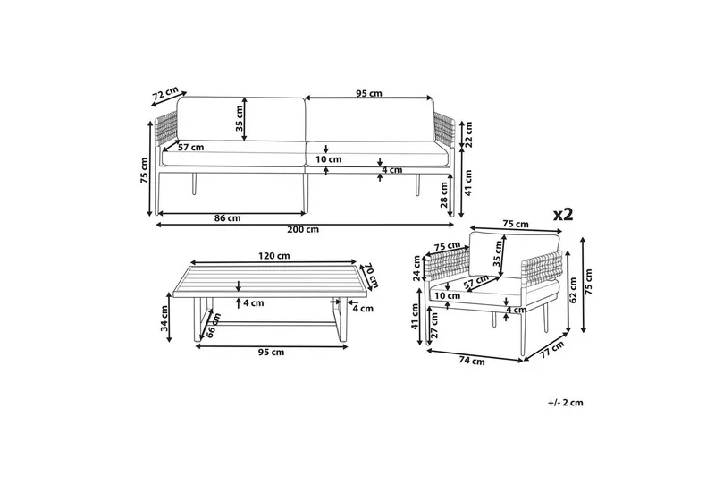Loungegrupp Serla - Utemöbler - Utegrupp - Loungegrupp