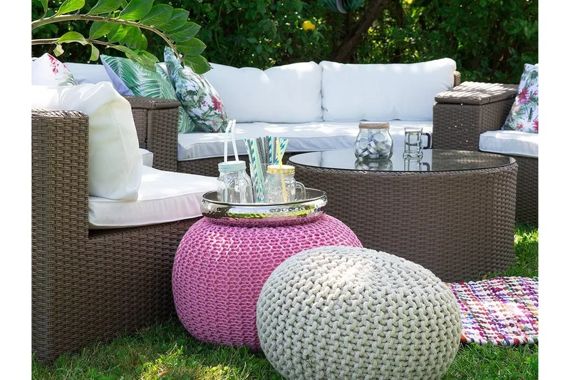 Severo Loungegrupp Utomhus Rund - Brun - Utemöbler - Utegrupp - Loungegrupp