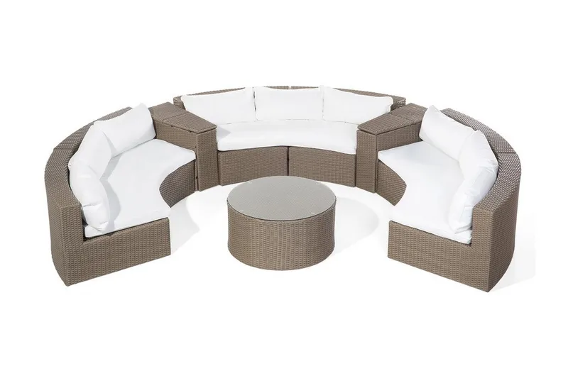 Severo Loungegrupp Utomhus Rund - Brun - Utemöbler - Utegrupp - Loungegrupp