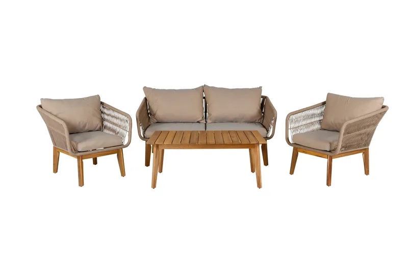 Soffgrupp Venture Home Chania Loungegrupp Utomhus Brun, Beige, Brun