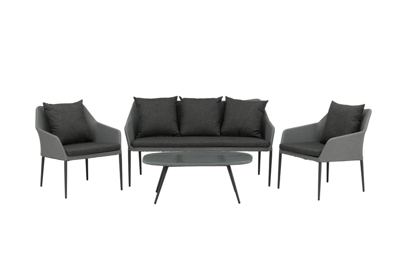 Spoga Loungegrupp Utomhus 4-sits - Svart/Grå - Utemöbler - Utegrupp - Loungegrupp
