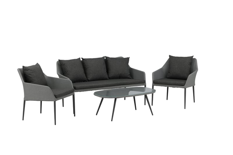 Spoga Loungegrupp Utomhus 4-sits - Svart/Grå - Utemöbler - Utegrupp - Loungegrupp