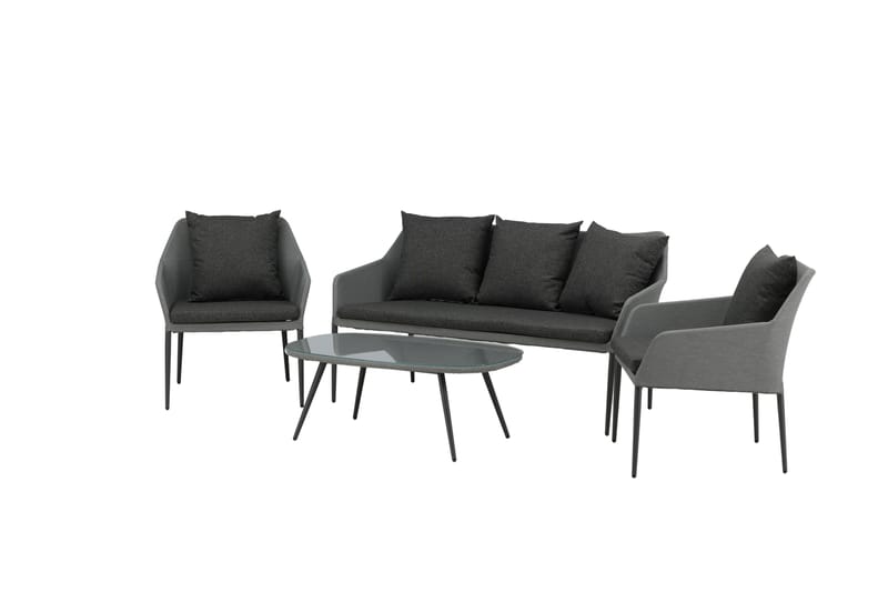 Spoga Loungegrupp Utomhus 4-sits - Svart/Grå - Utemöbler - Utegrupp - Loungegrupp