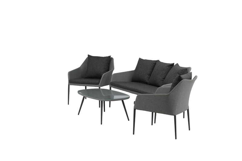 Spoga Loungegrupp Utomhus 4-sits - Svart/Grå - Utemöbler - Utegrupp - Loungegrupp