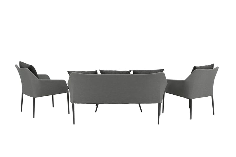 Spoga Loungegrupp Utomhus 4-sits - Svart/Grå - Utemöbler - Utegrupp - Loungegrupp