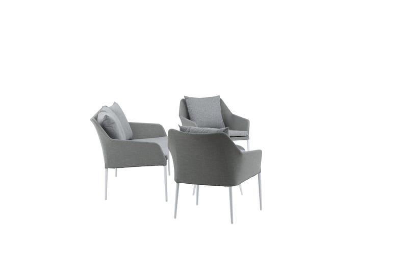 Spoga Loungegrupp Utomhus 4-sits - Vit/Grå - Utemöbler - Utegrupp - Loungegrupp