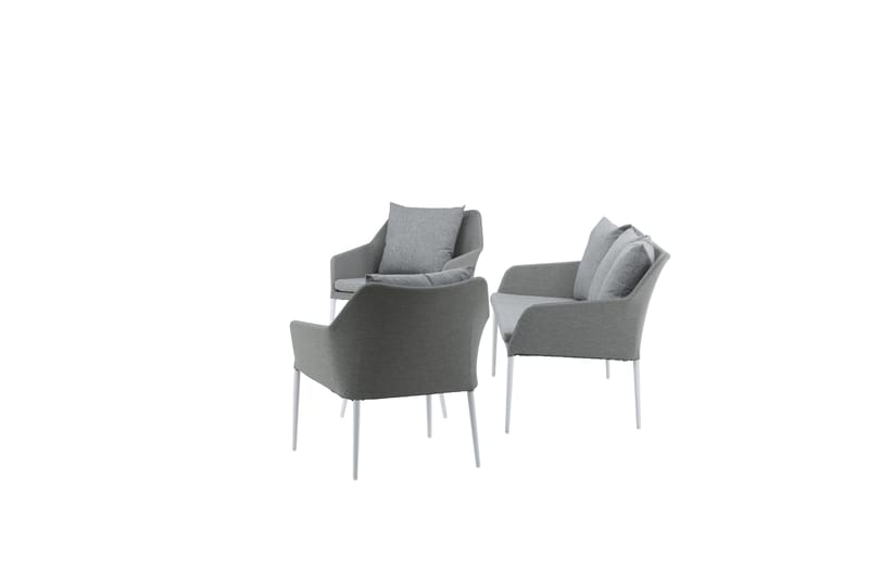Spoga Loungegrupp Utomhus 4-sits - Vit/Grå - Utemöbler - Utegrupp - Loungegrupp