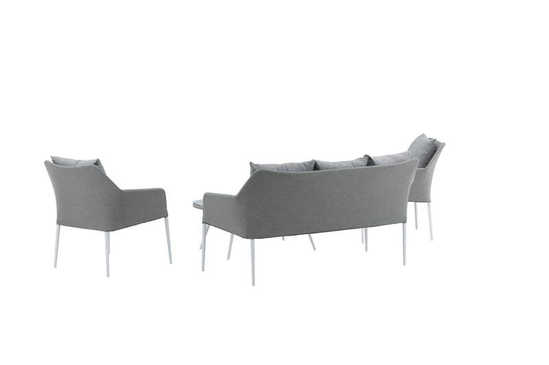 Spoga Loungegrupp Utomhus 4-sits - Vit/Grå - Utemöbler - Utegrupp - Loungegrupp