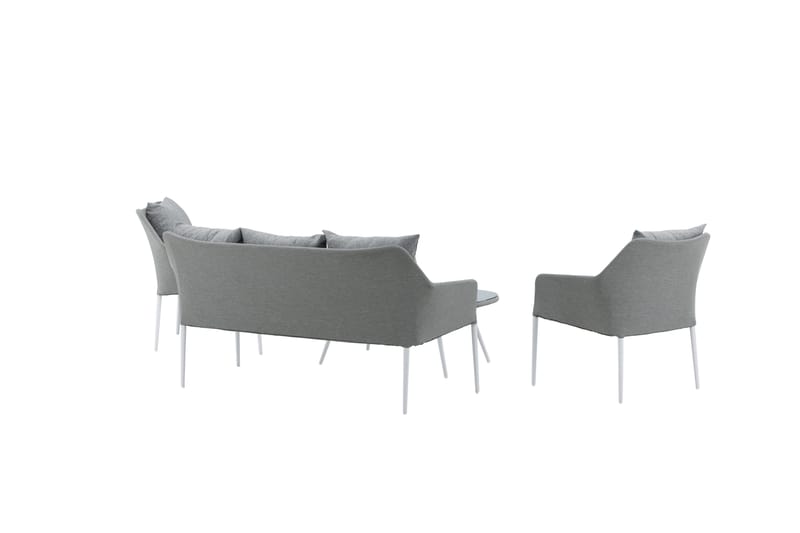 Spoga Loungegrupp Utomhus 4-sits - Vit/Grå - Utemöbler - Utegrupp - Loungegrupp