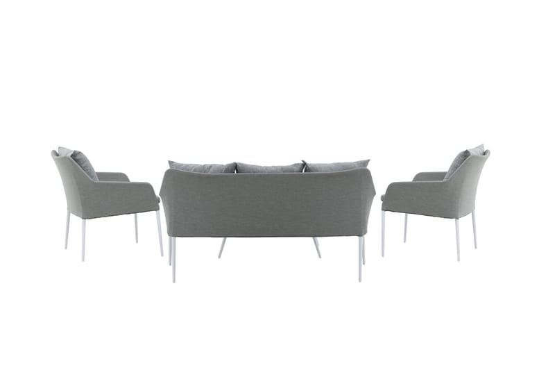 Spoga Loungegrupp Utomhus 4-sits - Vit/Grå - Utemöbler - Utegrupp - Loungegrupp