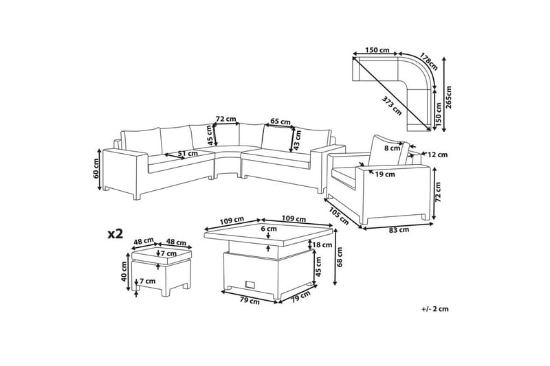 Loungegrupp Teglio - Utemöbler - Utegrupp - Loungegrupp