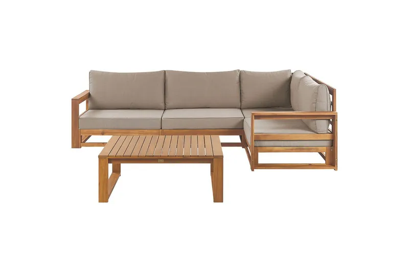 Loungegrupp Timor Ljus trä/beige, Ja, Vänstervänd, Ljus trä/beige, Ja, Vänstervänd