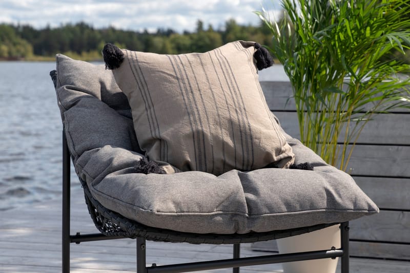 Tina Loungegrupp Utomhus 4-sits - Svart - Utemöbler - Utegrupp - Loungegrupp