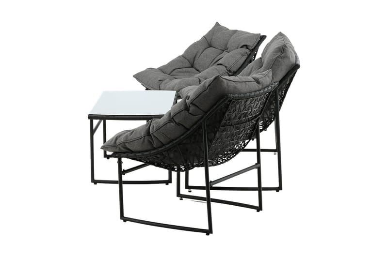 Tina Loungegrupp Utomhus 4-sits - Svart - Utemöbler - Utegrupp - Loungegrupp