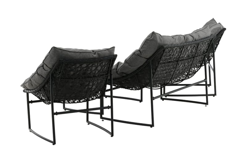 Tina Loungegrupp Utomhus 4-sits - Svart - Utemöbler - Utegrupp - Loungegrupp