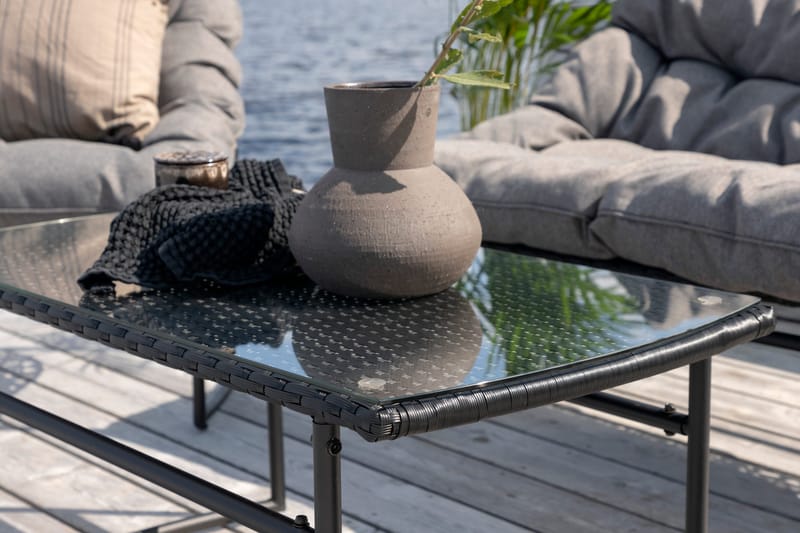 Tina Loungegrupp Utomhus 4-sits - Svart - Utemöbler - Utegrupp - Loungegrupp