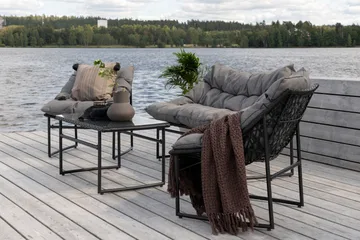 Tina Loungegrupp Utomhus 4-sits - Svart - Utemöbler - Utegrupp - Loungegrupp