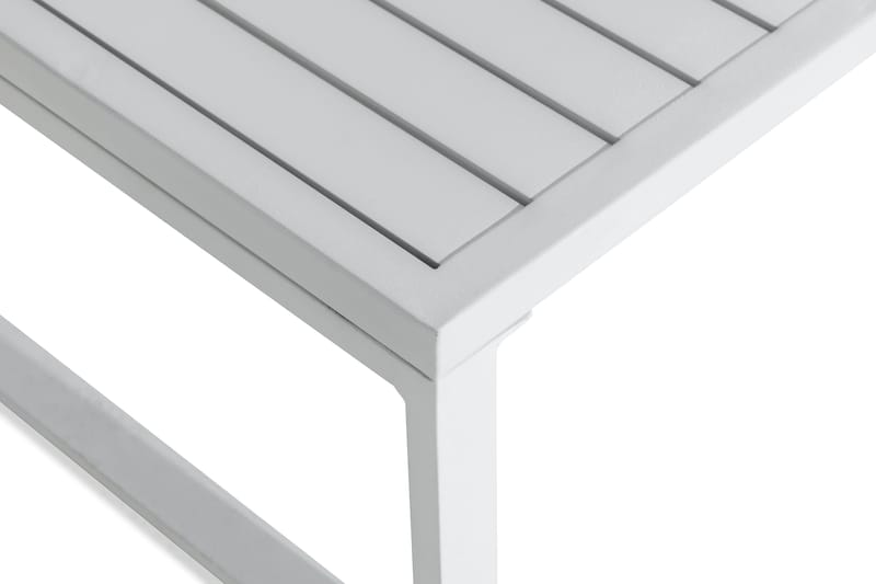 Tunis Loungegrupp Utomhus - 4-sits Loungeset Utemöbler för Uteplats - Vit / Gråa dynor - Utemöbler - Utegrupp - Loungegrupp