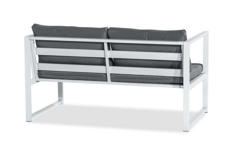 Tunis Soffgrupp - Vit / Gråa dynor - Utemöbler - Utegrupp - Loungegrupp