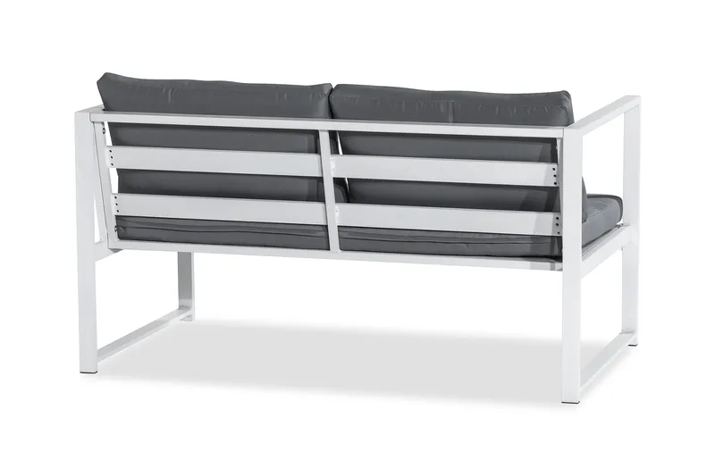 Tunis Soffgrupp - Vit / Gråa dynor - Utemöbler - Utegrupp - Loungegrupp