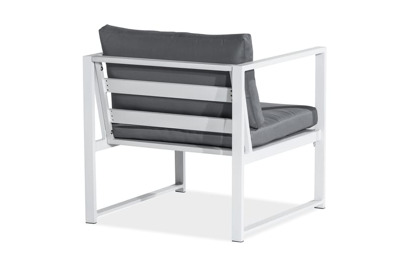 Tunis Soffgrupp - Vit / Gråa dynor - Utemöbler - Utegrupp - Loungegrupp