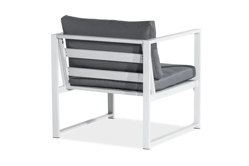 Tunis Soffgrupp - Vit / Gråa dynor - Utemöbler - Utegrupp - Loungegrupp