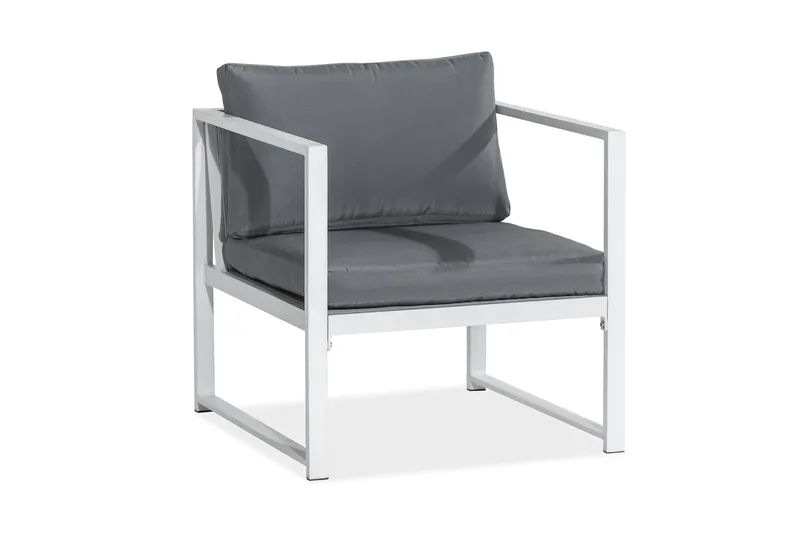 Tunis Soffgrupp - Vit / Gråa dynor - Utemöbler - Utegrupp - Loungegrupp